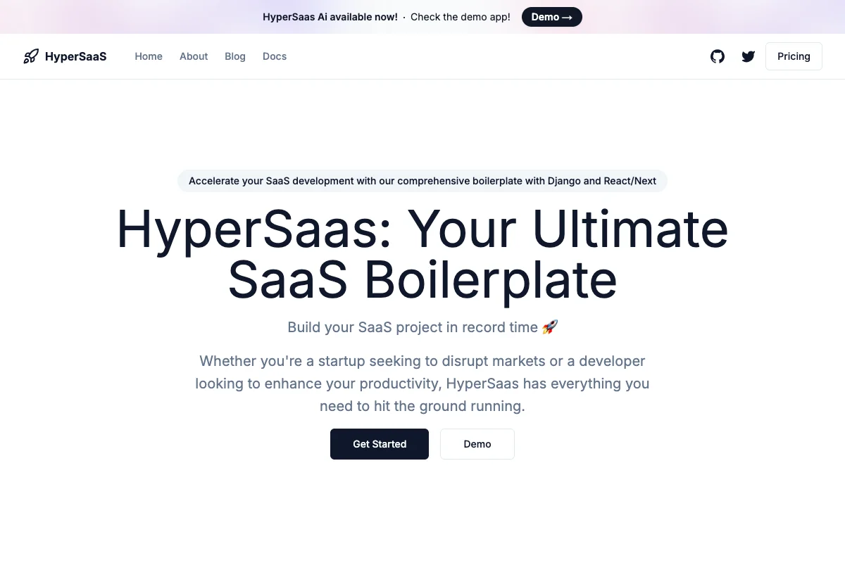 HyperSaaS screenshot