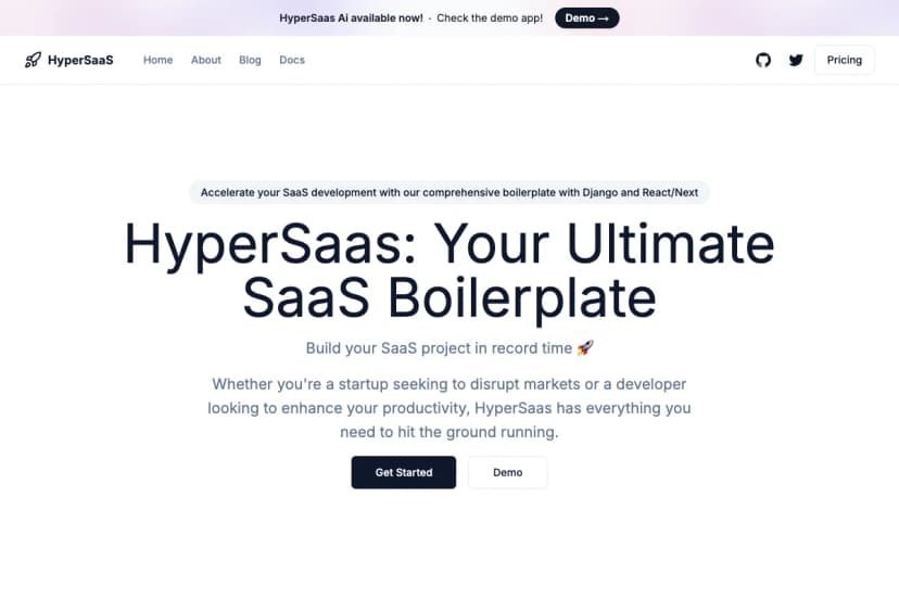 HyperSaaS screenshot
