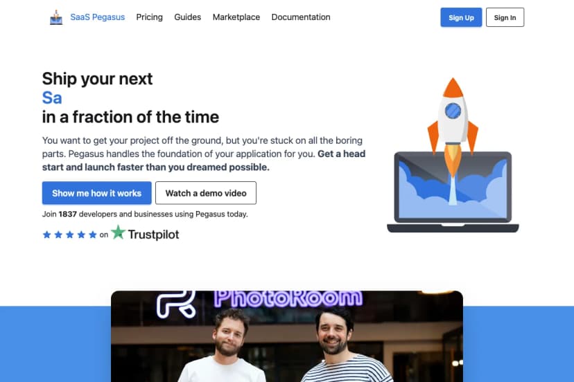 SaaS Pegasus screenshot
