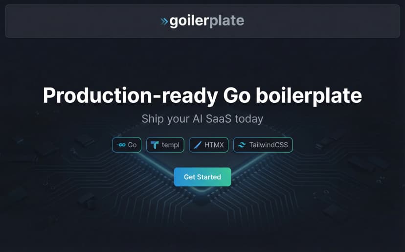 goilerplate screenshot