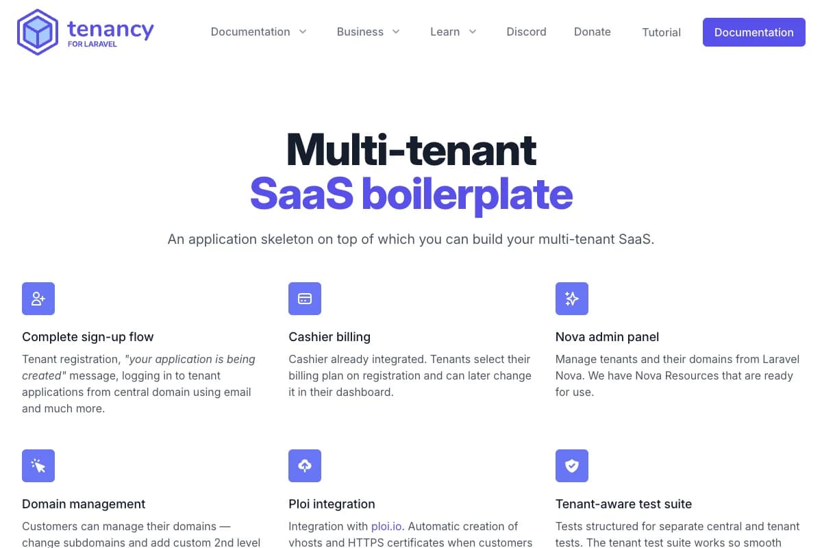 Tenancy for Laravel screenshot