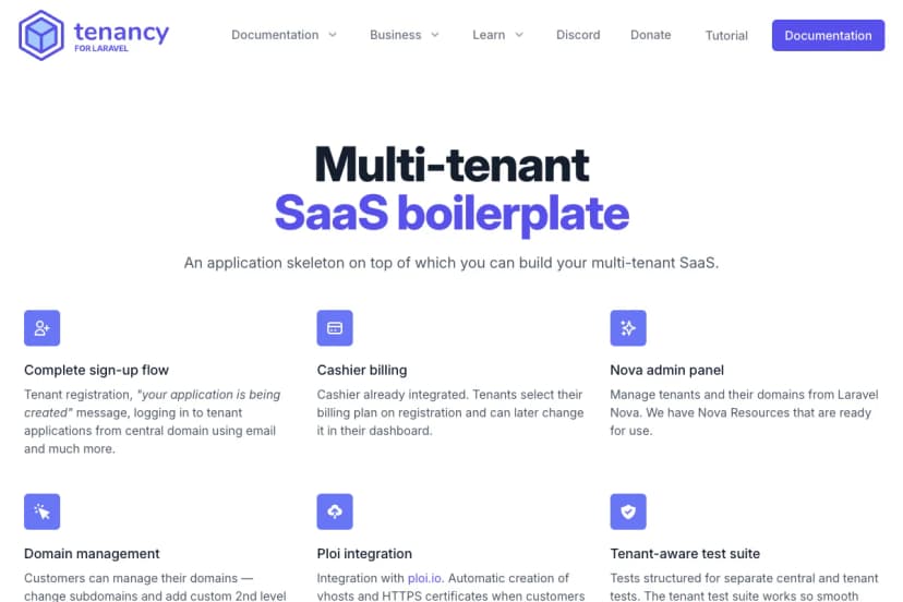 Tenancy for Laravel screenshot