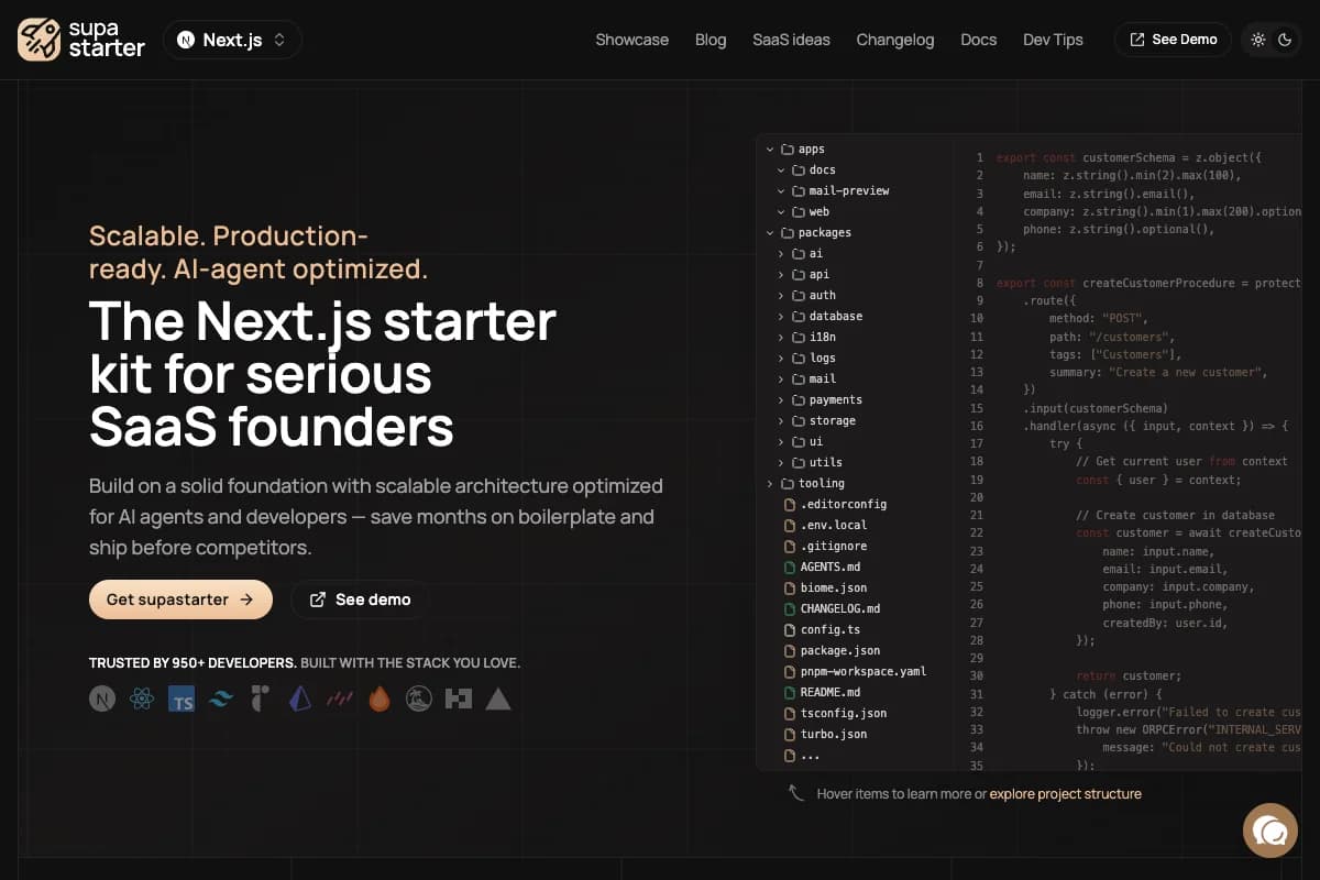 Supastarter screenshot