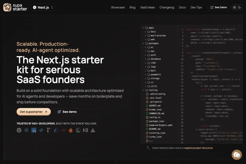Supastarter screenshot