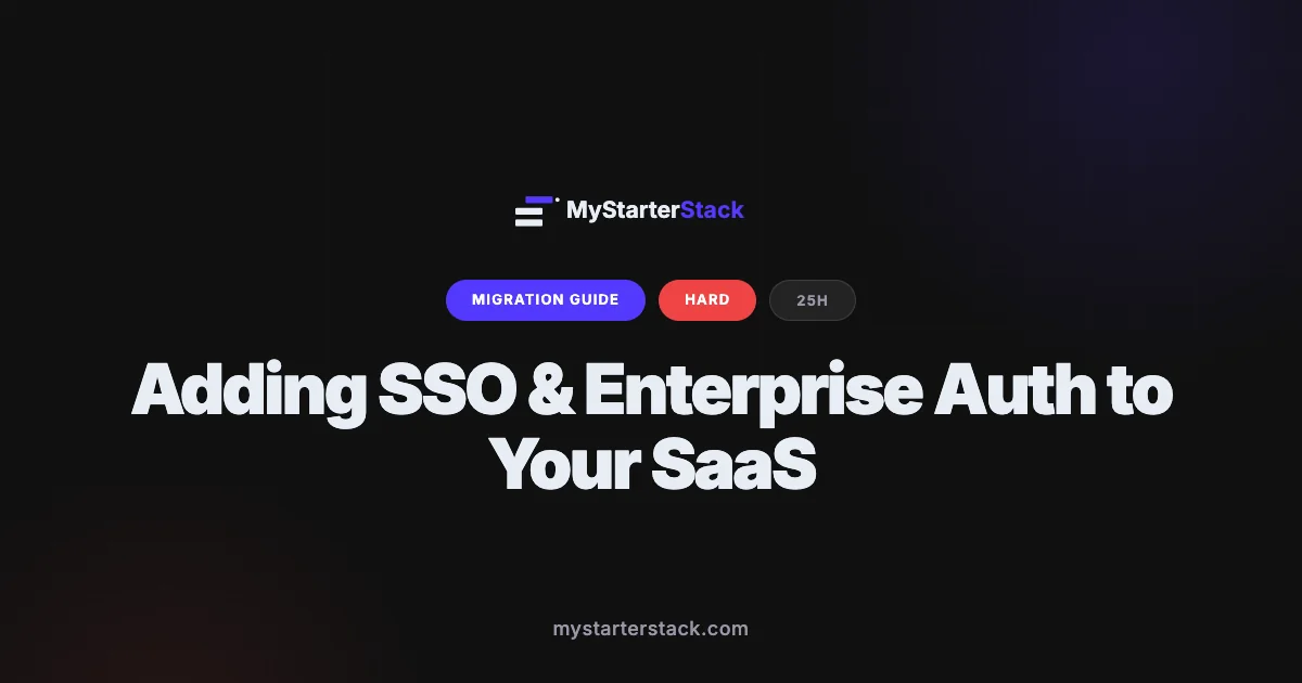Adding SSO & Enterprise Auth to Your SaaS