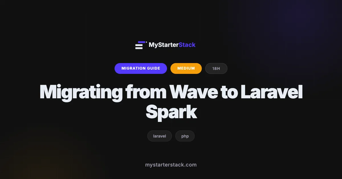Migrating from Wave to Laravel Spark